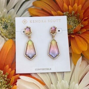 Kendra Scott Hallie Sunrise Watercolor Illusion Gold convertible drop